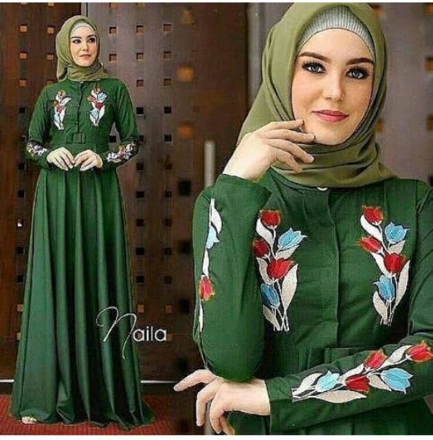 gamis syari / gamis / dres / gamis murah / Promo busana muslim new naila murah meriah