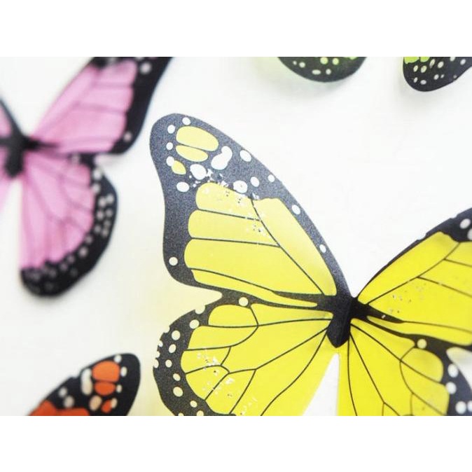 <<<<<] Crystall 3D Butterfly Wall Sticker - Stiker Dinding Kristal Kupu2 3D C