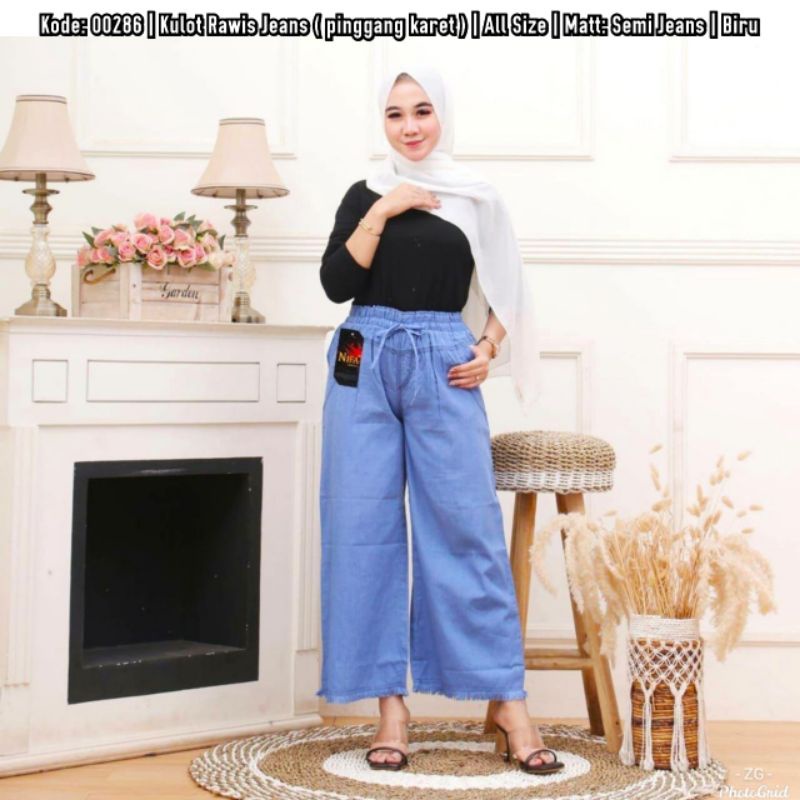 KULOT JEANS RAWIS DEWASA | Kulot jeans biru