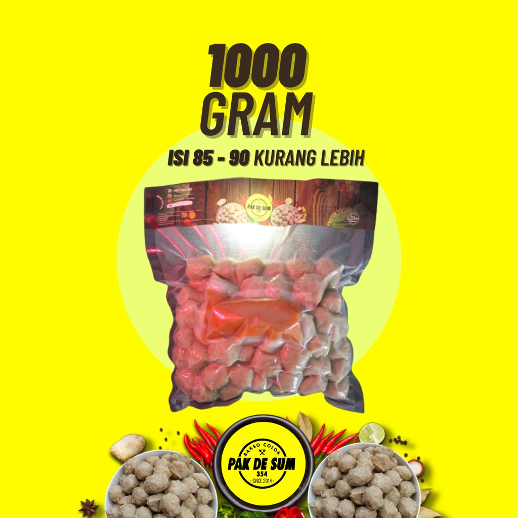 PROMO !! BAKSO PENTOL CILOK 1 Kg (Isi 75-85butir) + GRATIS sambal 100ml + GRATIS SAOS 100ML