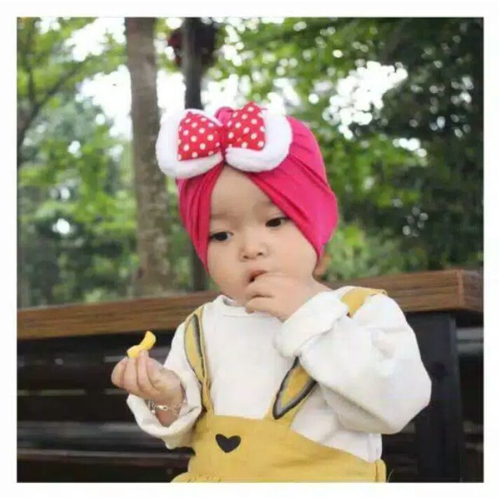 turban bayi MINIE MOUSE/hijab anak bayi