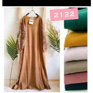 gamis bahan rajut l30
