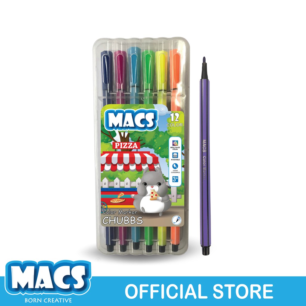 

MACS Color Marker 12 Warna Spidol Tipis