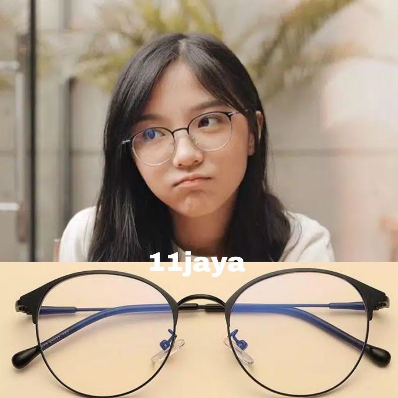 Kacamata Bulat Komputer HP Unisex Blue ray