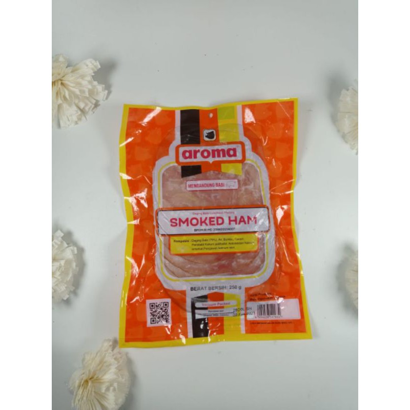 

√ MURAH √ AROMA SMOKED HAM - PORK - NON HALAL - BABI - HAM BABI BULAT - FROZEN FOOD KEMASAN 250 GR