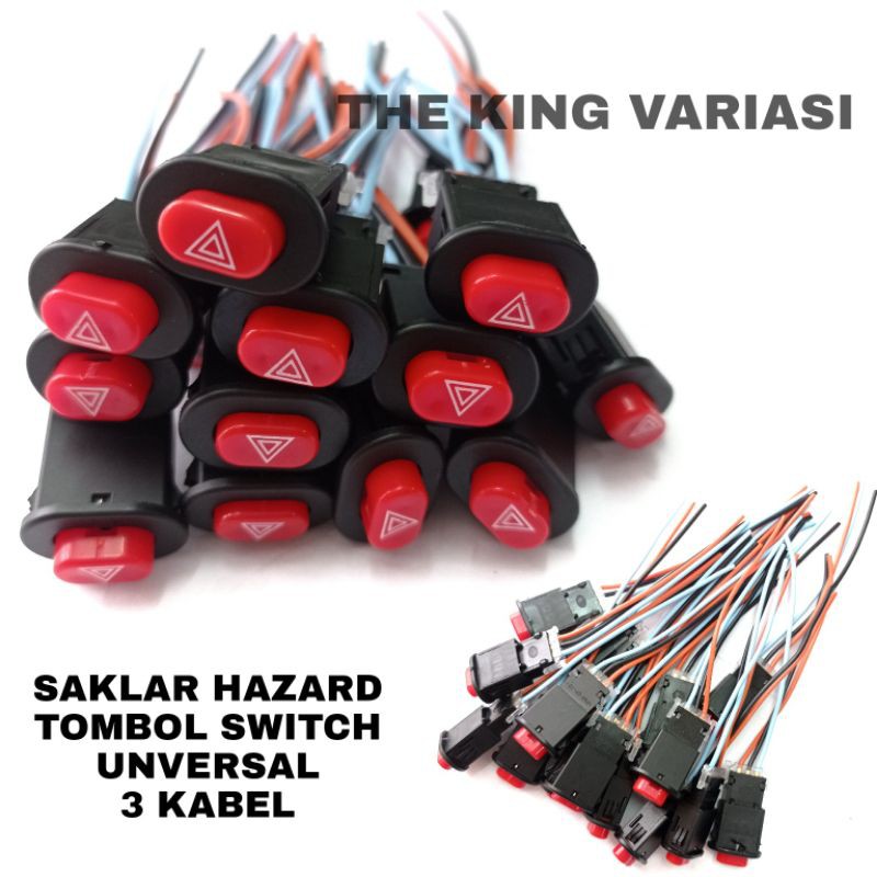 SAKLAR HAZARD/SAKLAR HAZARD SWITCH UNIVERSAL/SAKLAR HAZARD LAMPU MOTOR/SAKLAR HAZARD KUALITAS BEST