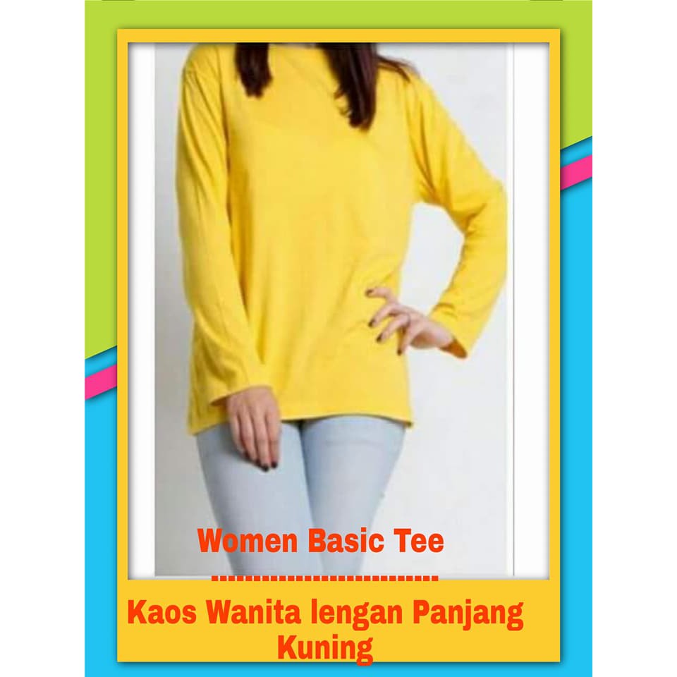 Baju Kaos Polos Lengan Panjang Wanita Shopee Indonesia