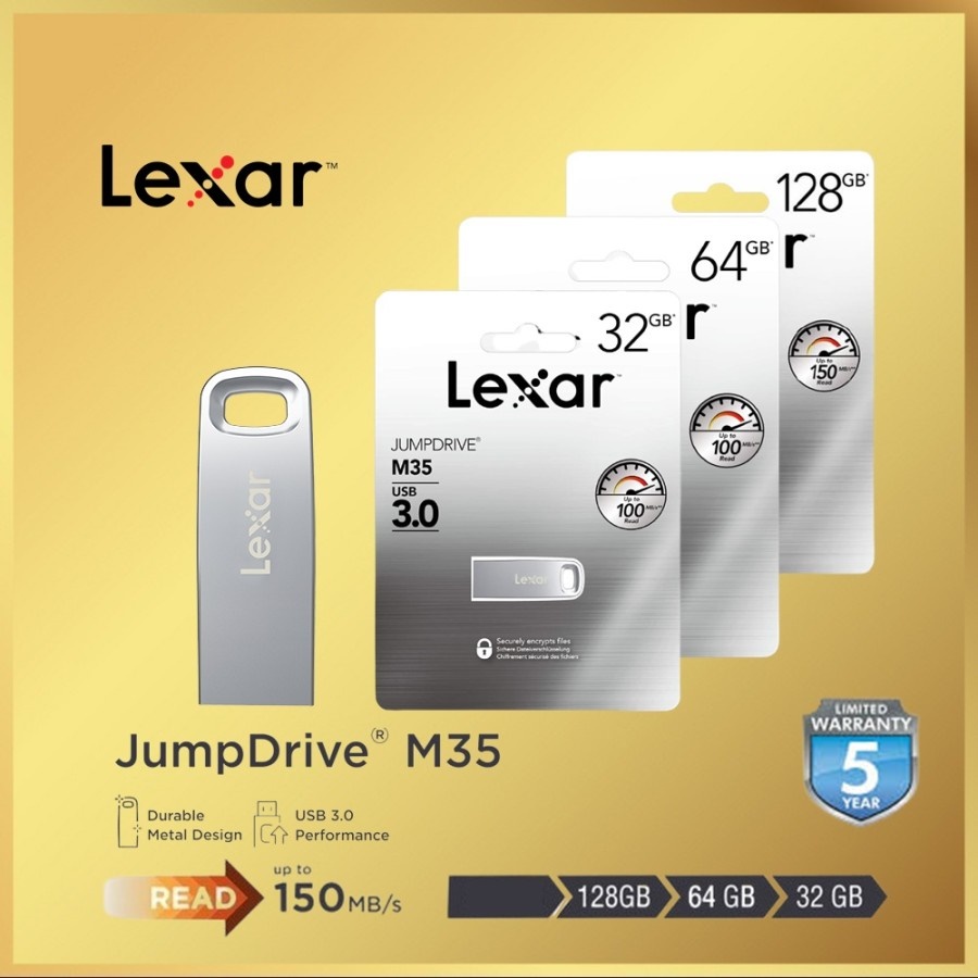 Lexar FlashDisk JumpDrive M35 32GB/64GB/128GB USB 3.0 FlashDrive M 35