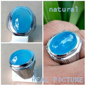 CINCIN BATU AKIK BLUE SKY CHALSEDONY WARNA TOP