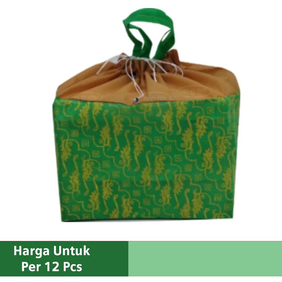 

♜ Tas Serut Batik Spunbond / Tas Hajatan / Tas Kotak 22cm ⅍