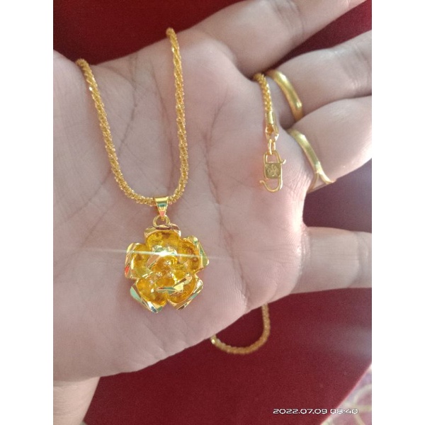 kalung nanas melati lapis emas 24 k