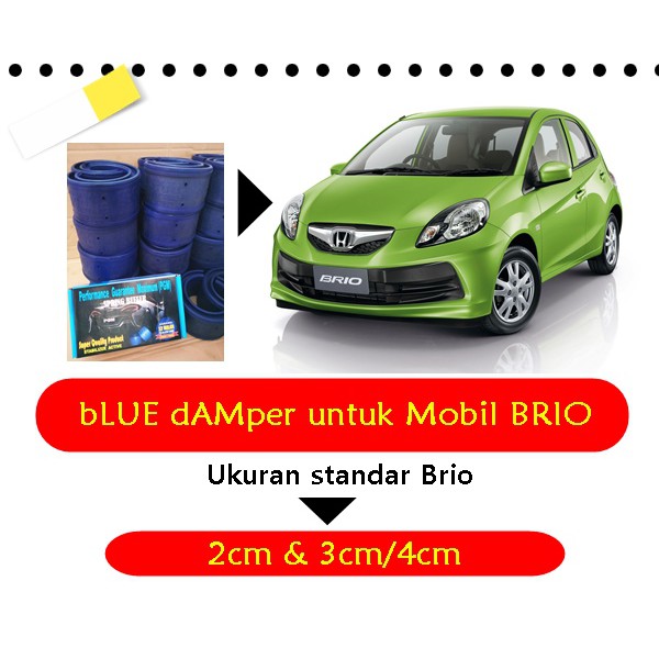 DAMPER SHOCK MOBIL ORI BERGARANSI ,PENSTABIL MOBIL BRIO TERBAIK UK. 3CM dan 4CM