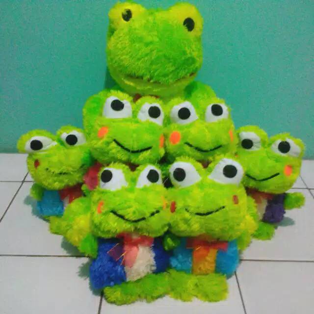 Boneka keropi love jumbo  beranak 6 bulu S