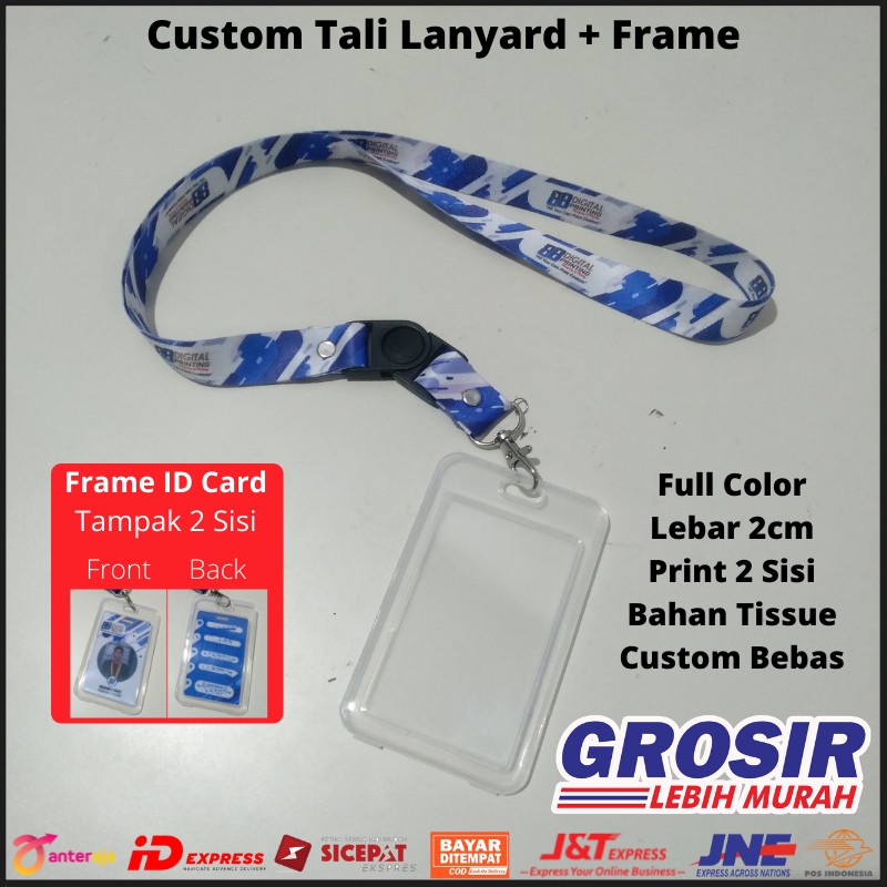 

(✔️COD) Promo Cetak Lanyard Frame 2 Sisi / Tali Lanyard Custom / Tali Lanyard Gambar Custom