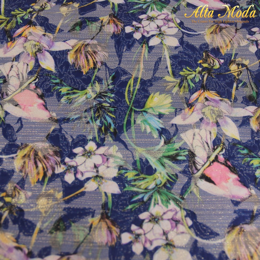 

Alta Moda Jacquard Lurex G. Armani Denim Royal Blue Lavender (1M)