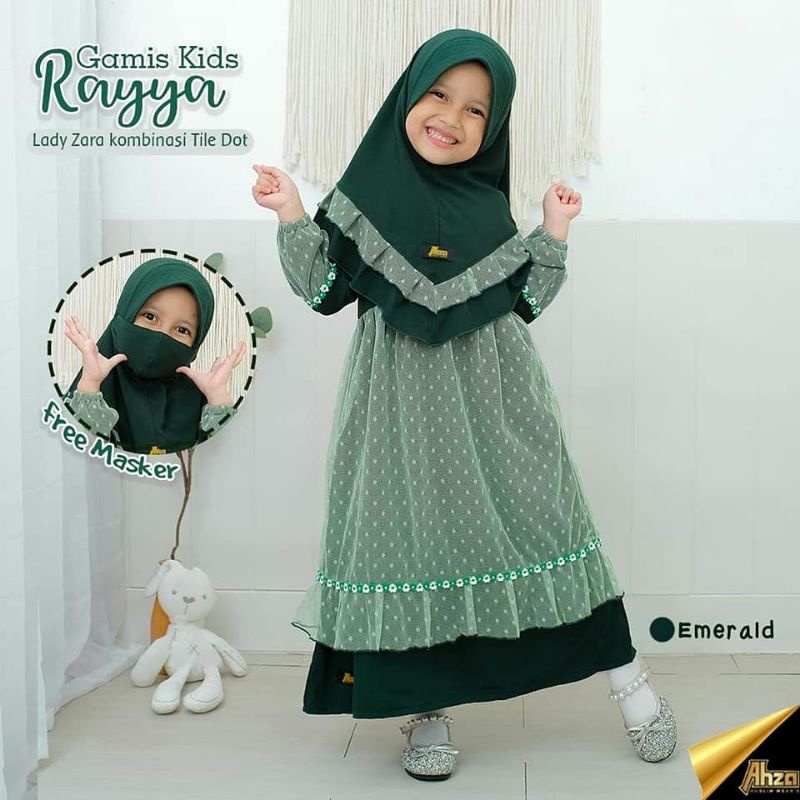 GAMIS RAYYA AHZA/GAMIS ANAK/GAMIS TILE ANAK/GAMIS CANTIK ANAK
