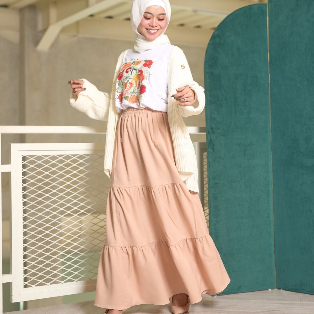 Lesti Daily - Tier Skirt/Rok - Mocca