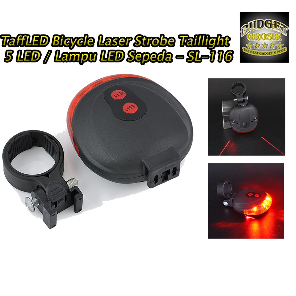 Bicycle Laser Strobe Taillight 5 LED / Lampu LED Sepeda - SL-116--TaffLED