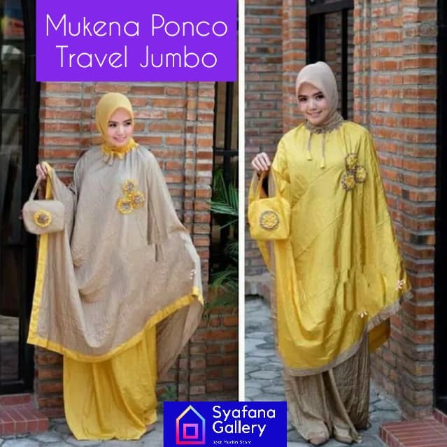 MUKENA- MUKENA PARASUT PONCO TRAVELING POCONG TRAVEL DEWASA JUMBO ELEGANT -MUKENA.