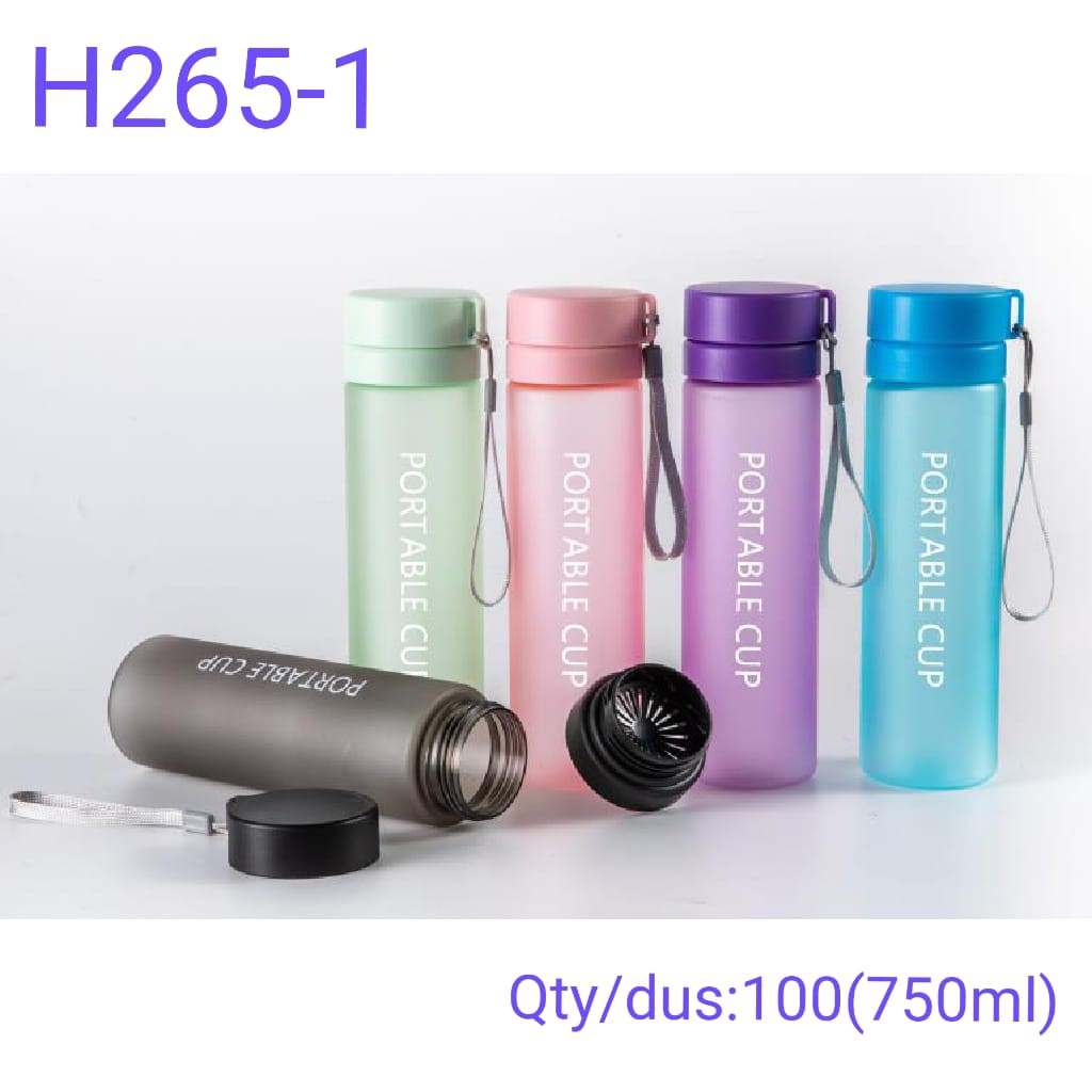 botol portable cup/ Botol Minum Portable Cup Doff 750Ml - Botol Air Minum H265-1Botol Minum Portable