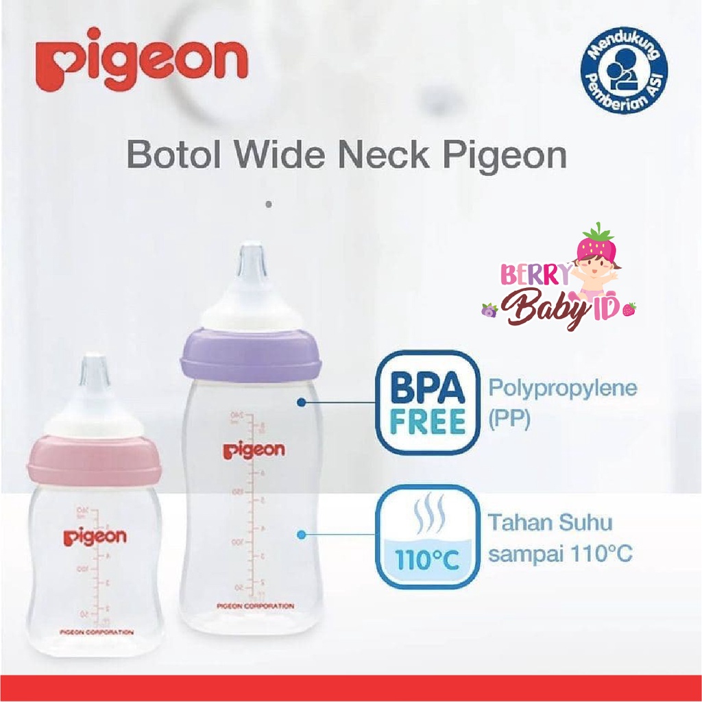 Pigeon Paket Beli 2 Gratis 1 Botol Susu Bayi Soft Touch 160 ml 0m+ Berry Mart