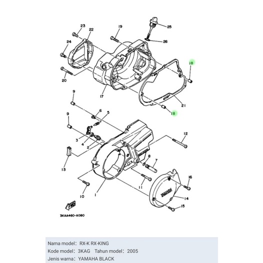 PIN DOWEL BOSH BAK MAGNET MAHNIT RX KING ASLI ORI YAMAHA 99530 10114