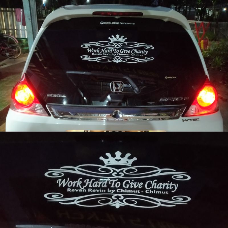 089 Stiker Kaca Mobil / Stiker Nama Suka-Suka / Stiker Nama Usaha / Stiker Mobil Keren