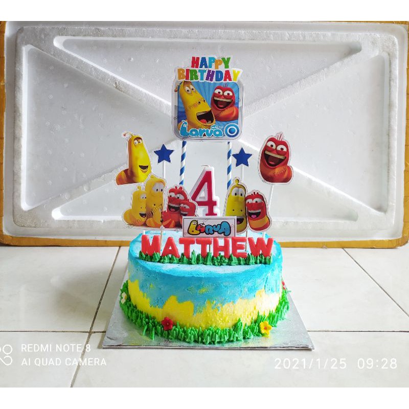 

PROMO !!! ICE CREAM TART, Karakter Larva, 20 cm, Tart Dalamnya 100% Ice Cream Tanpa Kue