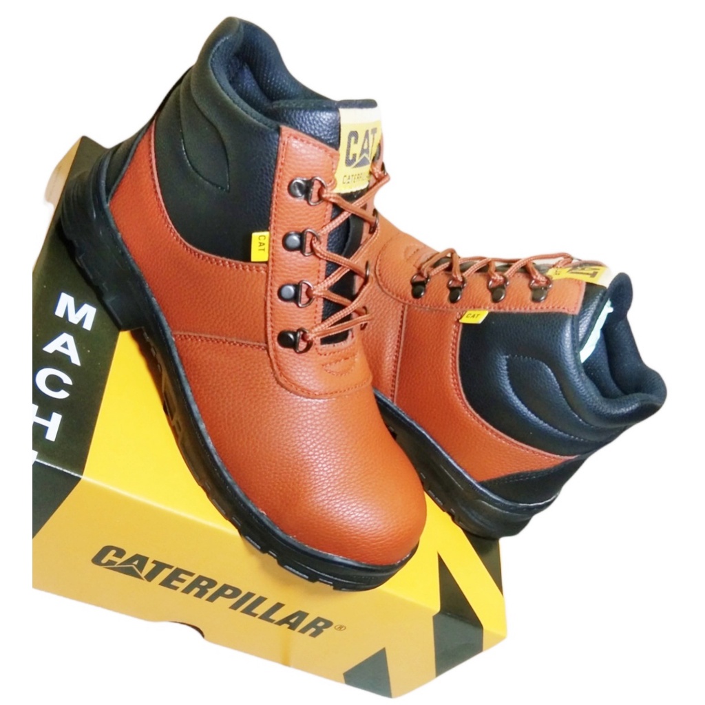 SEPATU SAFETY BOOTS  PRIA KULIT BOOT SAVETY BUT SEPTI BUTS SEVTI BOT SEPTY BOTS SEFTY UJUNG BESI SEPATU TRACKING OUT DOOR PROYEK