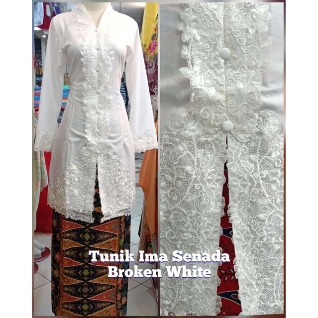 Kebaya Encim Tunik JUMBO Lengan Panjang Bordir Katun Ima Supplier Kebaya II 9569