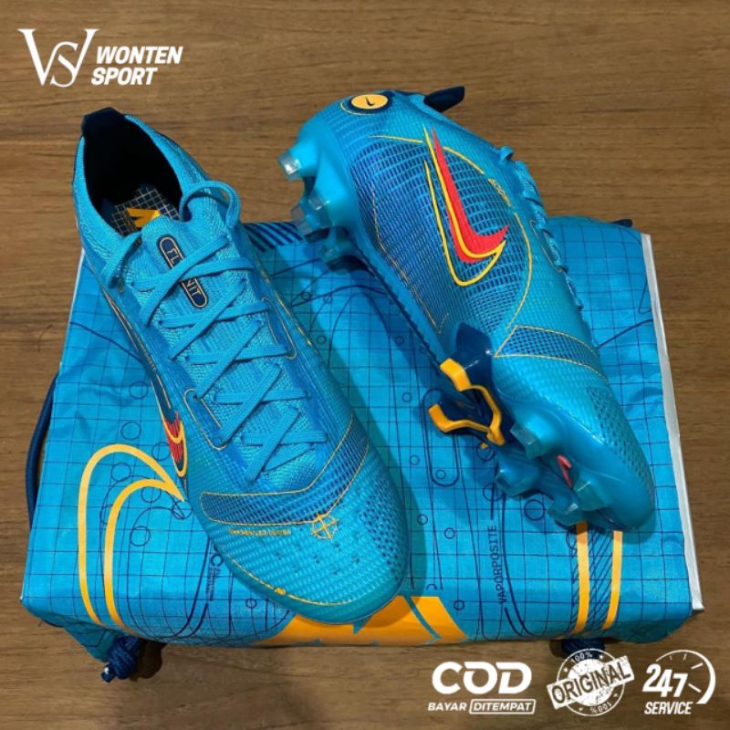 Sepatu Bola Nike Vapor 14 Elite FG - Chlorine Blue Original Top Grade