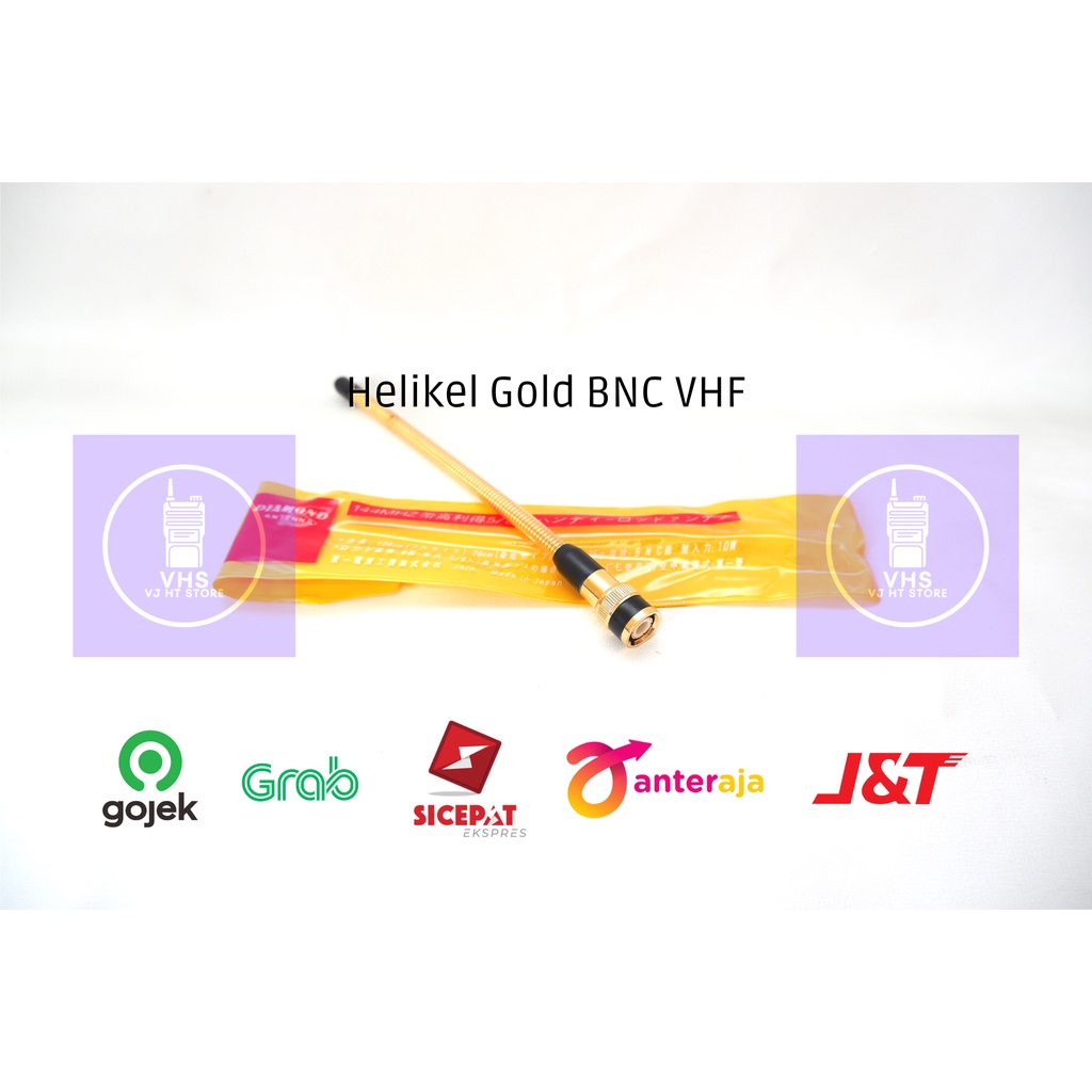 ANTENA HT VHF HELIKEL / HELICAL GOLD BNC UNTUK HT ICOM DAN ALINCO
