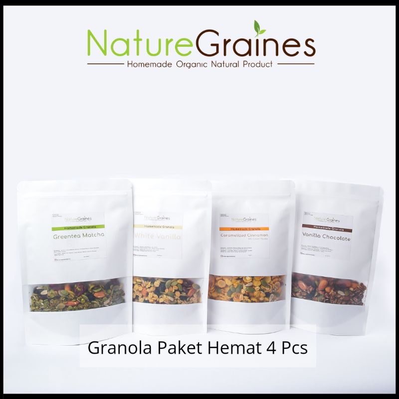

Bundling Homemade granola 4 pcs snack sehat 170 gr snack diet makanan sehat