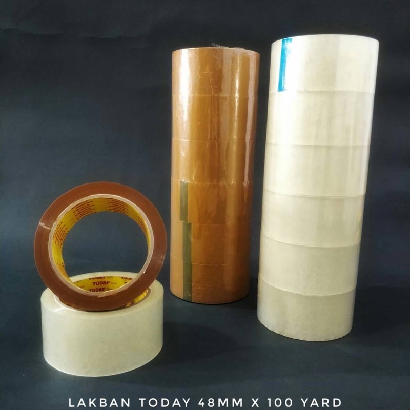 

LAKBAN TODAY 48mm x 100 Yard Full CLEAR / COKLAT KUALITAS DAIMARU