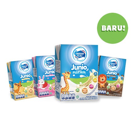 

Frisian Flag Junio UHT rasa Plain / Cokelat / Stawberry / Pisang 110ml / Susu Bendera Junio