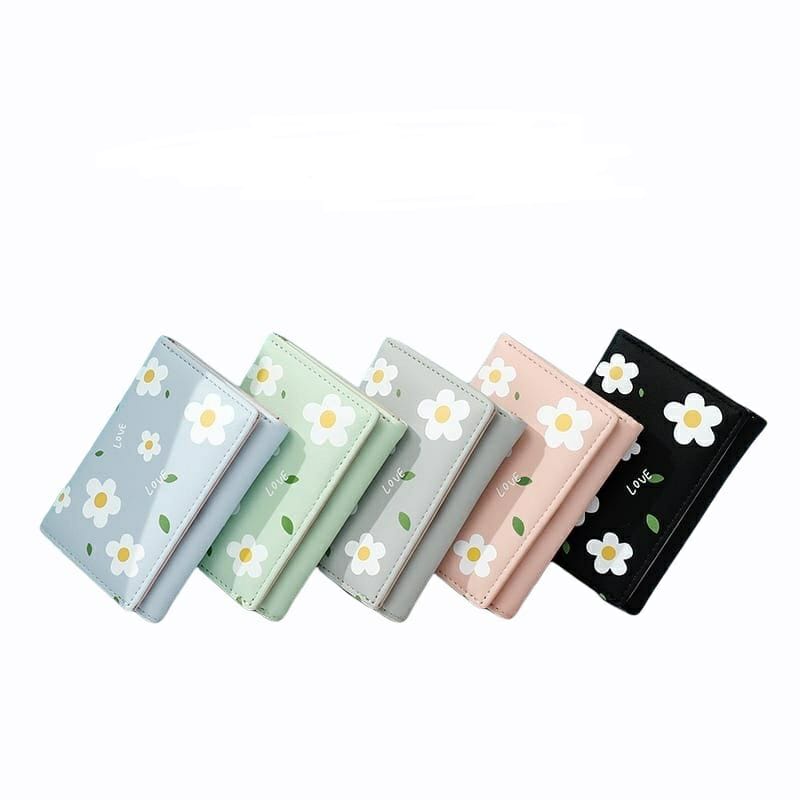 Dompet Lipat Import Korea Bunga Daisy Murah KOREAN FASHION WALLET ORIGINAL TIPIS IMPOR