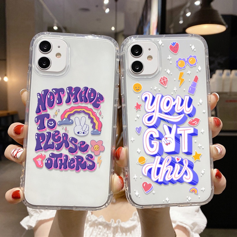 REALME Case Motif Tulisan Warna-Warni Untuk OPPO A74 A54 A94 A93 A57 A59 A8 A83 A9 F1S A39 A15 A15S A53 A32 A33 S A37 A35 A16 A16S A54S A52 A9 A7 2020 A7