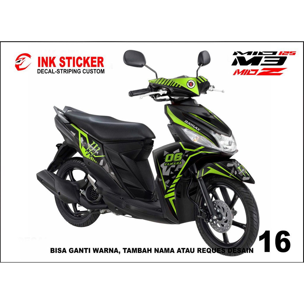Sticker Decal MIO M3 Model 16 Motif Monster, mio Z Fullbody