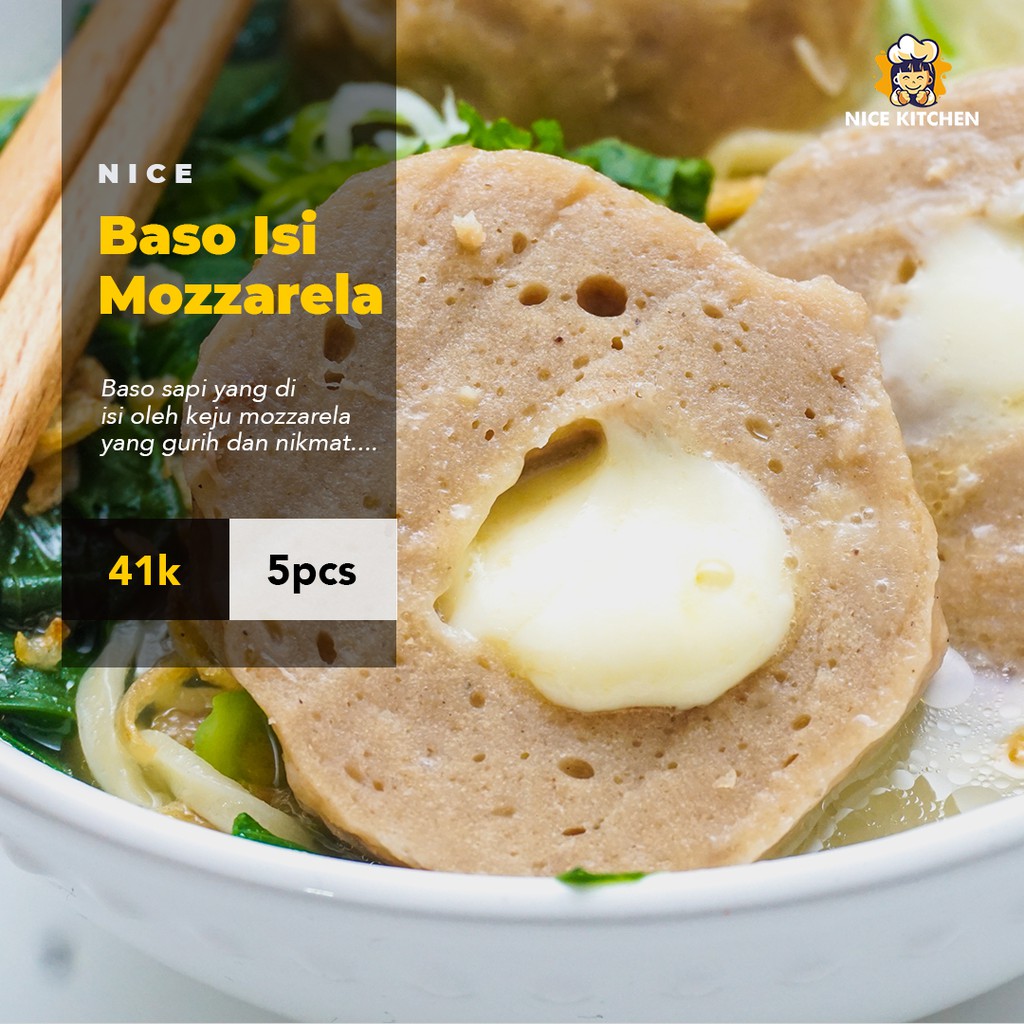 

NICE | Bakso Daging Sapi | Isi Mozzarela