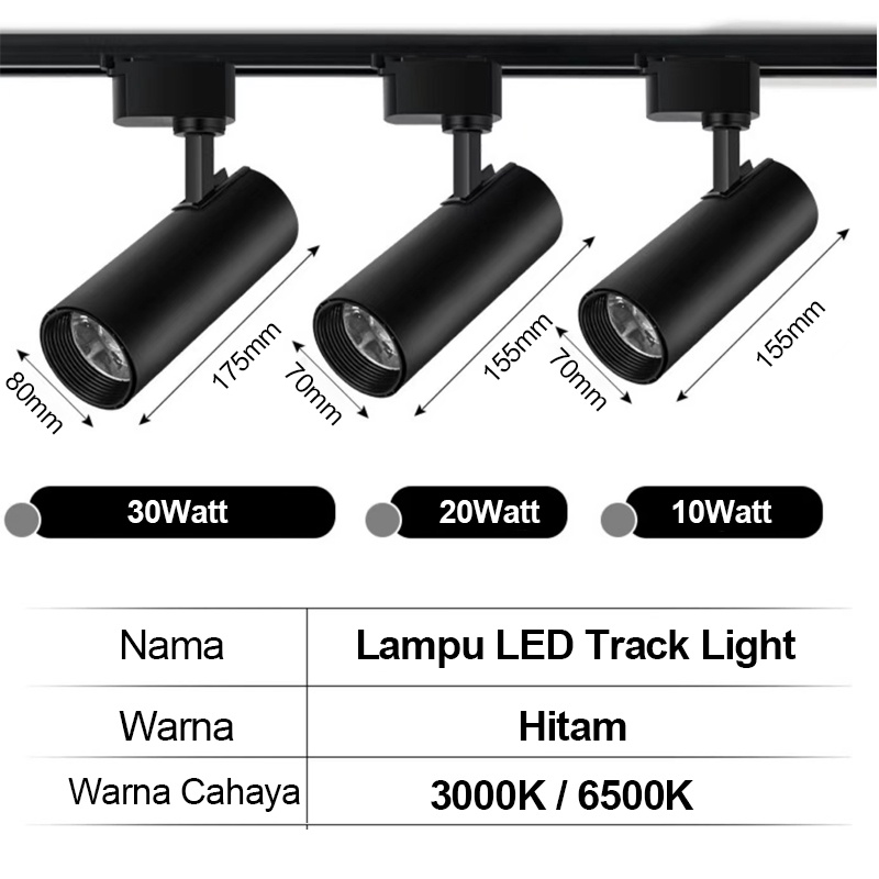 Golden LED Tracklight 10W/20W/30W 85LM/W IP Import