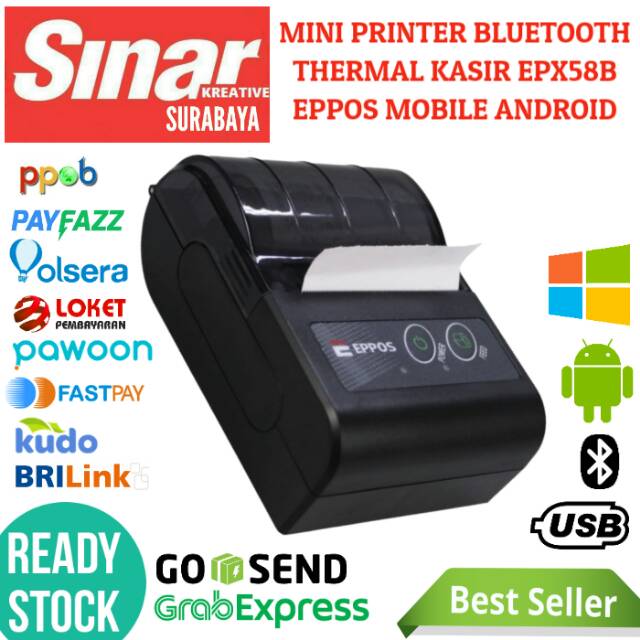PRINTER BLUETOOTH MINI KASIR EPPOS EPX58B THERMAL 58MM - PORTABLE ANDROID