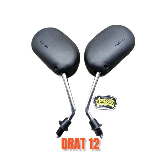 spion suzuki satria 2tak hiu lumba spin skywave smash shogun tornado rc bravo crystal kaca cembung-Tangkai crom