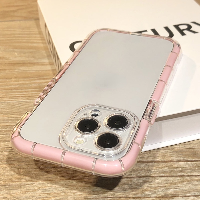 Creative fun luminous case iphone 11 pro max 12/13 pro max Xs max XR clear and simple luminous shockproof case