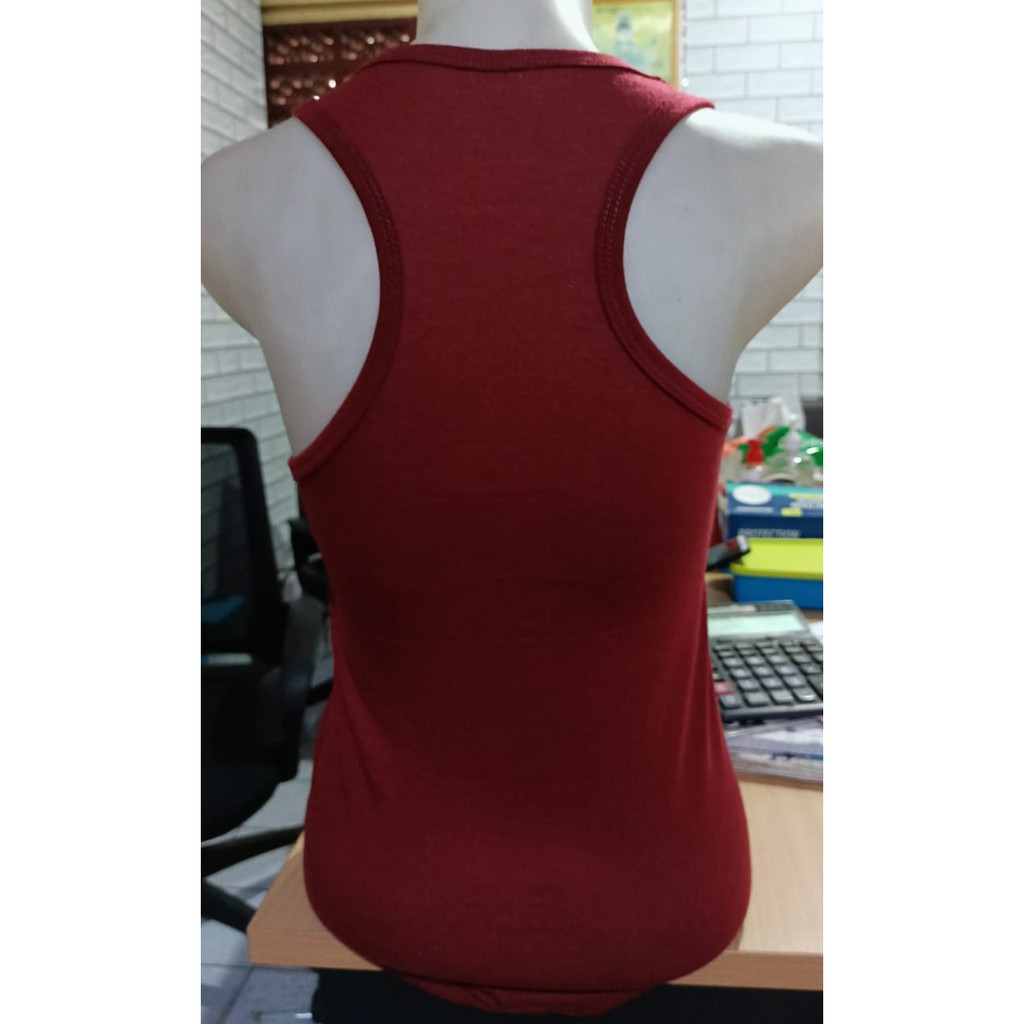 LEANA58 TANTOP AGNES BAHAN SPANDEX-maron L