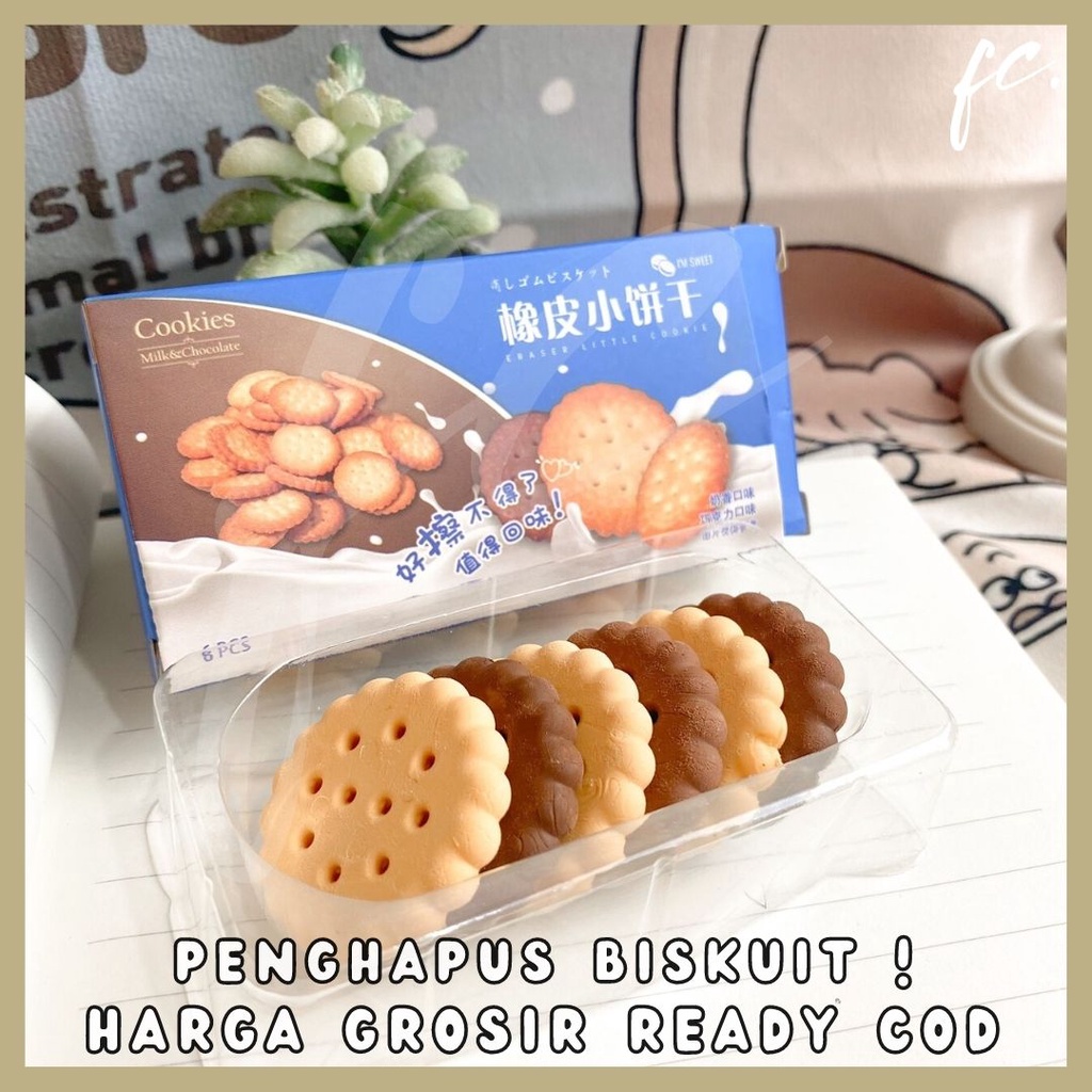 

Penghapus 3D Biskuit Kue Chocolate Vanilla Butter Cookies Mini Cake Eraser Mainan Anak Set Alat Tulis Cute Import Grosir Ready COD