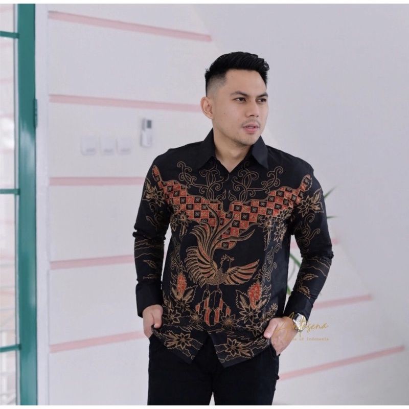 Batik Pria Lengan Panjang PRABU LUHUR Furing Batik Pria Modern Batik Pria Lengan Panjang Premium