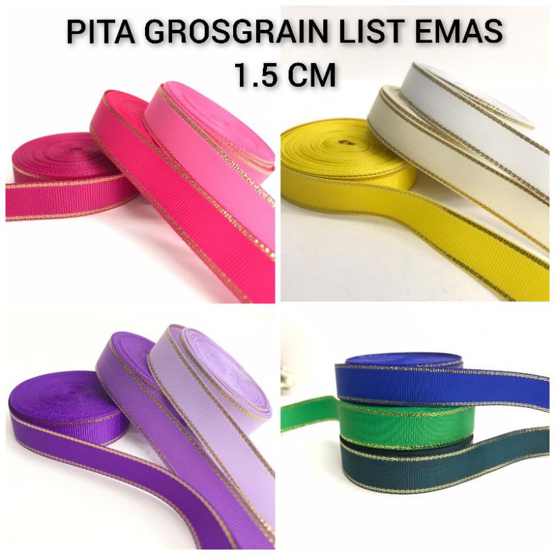 1 YARD (91 CM)  - 1.6 CM | PITA GROSGRAIN LIST EMAS