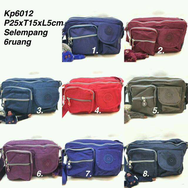 Tas selempang Kipling KP6012. 6Ruang. 80ribu