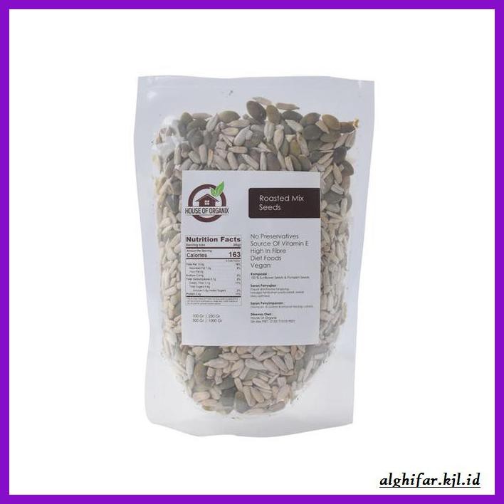 

Makanan-Kering- Roasted Mix Sunflower Pumpkin Seeds ( Panggang ) - 100 Gr -Aneka.