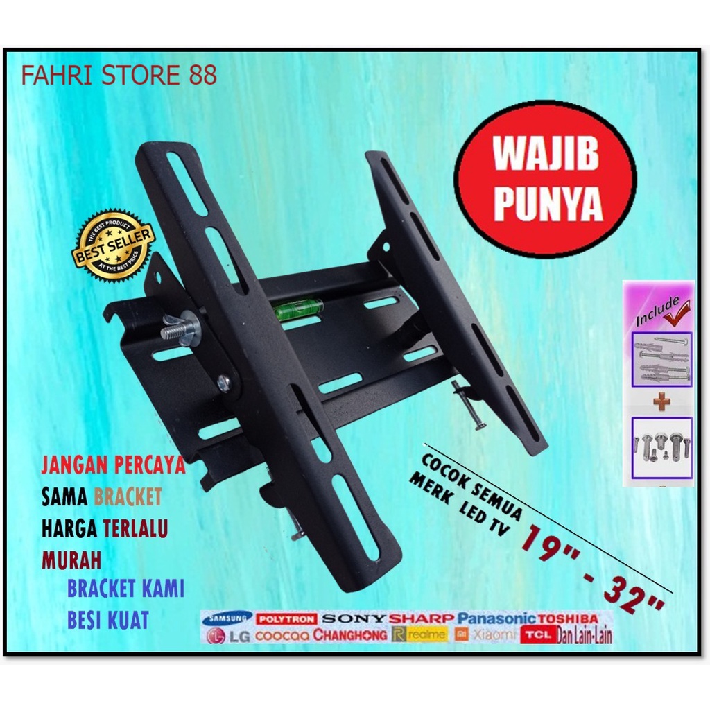 PROMO  BRACKET TV led TOSHIBA BRACKET TV KHUSUS TOSHIBA 19 sampai 32 inch PASTI COCOK BREKET TV dind